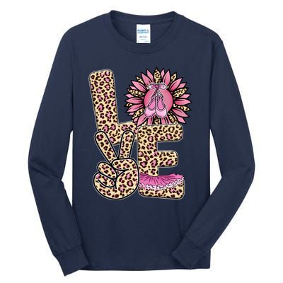 Love Leopard Sunflower Baby Girls Shoes Graphic Plus Size Tall Long Sleeve T-Shirt