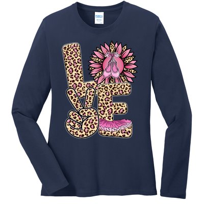 Love Leopard Sunflower Baby Girls Shoes Graphic Plus Size Ladies Long Sleeve Shirt