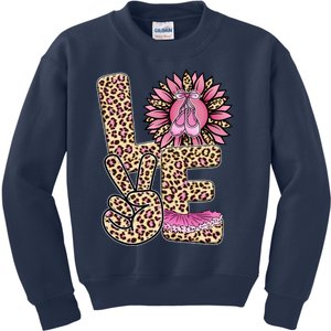 Love Leopard Sunflower Baby Girls Shoes Graphic Plus Size Kids Sweatshirt