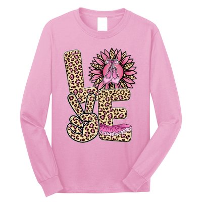 Love Leopard Sunflower Baby Girls Shoes Graphic Plus Size Long Sleeve Shirt