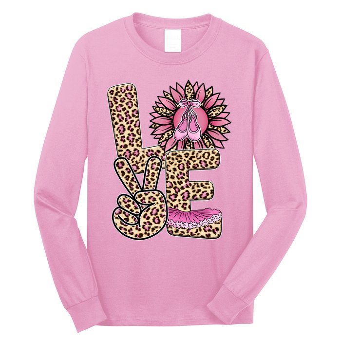 Love Leopard Sunflower Baby Girls Shoes Graphic Plus Size Long Sleeve Shirt