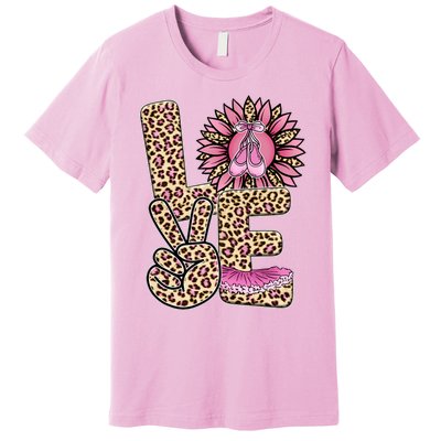 Love Leopard Sunflower Baby Girls Shoes Graphic Plus Size Premium T-Shirt