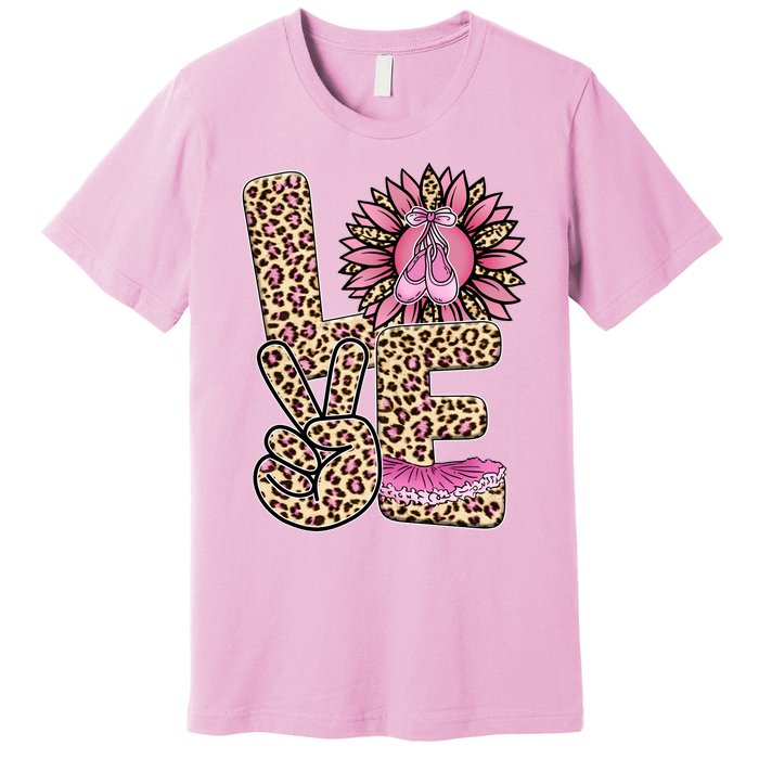 Love Leopard Sunflower Baby Girls Shoes Graphic Plus Size Premium T-Shirt