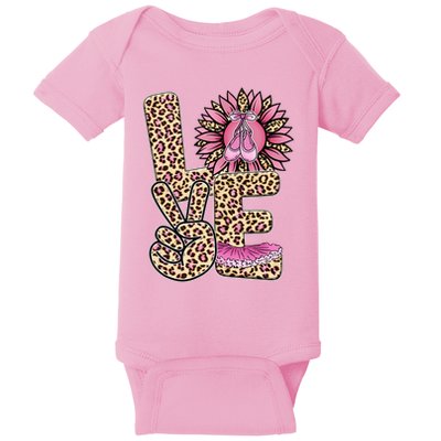 Love Leopard Sunflower Baby Girls Shoes Graphic Plus Size Baby Bodysuit