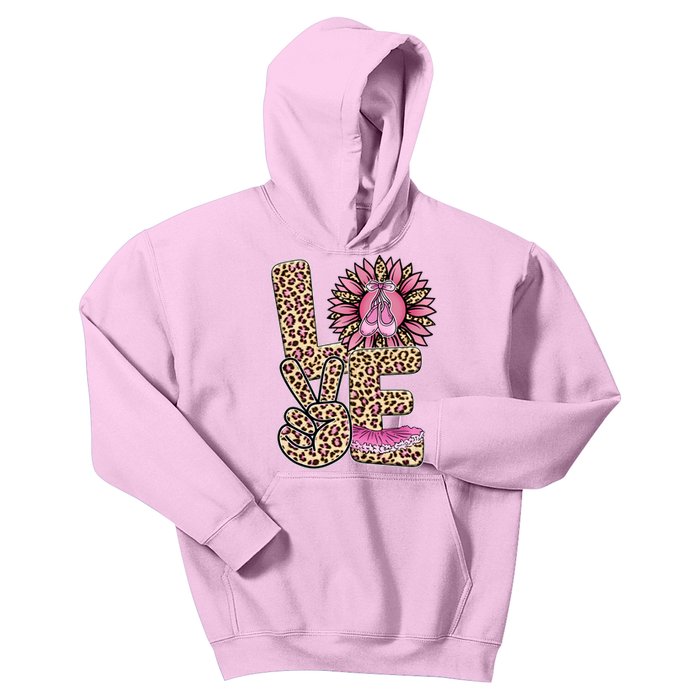 Love Leopard Sunflower Baby Girls Shoes Graphic Plus Size Kids Hoodie