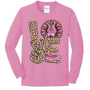 Love Leopard Sunflower Baby Girls Shoes Graphic Plus Size Kids Long Sleeve Shirt