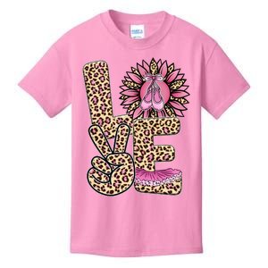 Love Leopard Sunflower Baby Girls Shoes Graphic Plus Size Kids T-Shirt