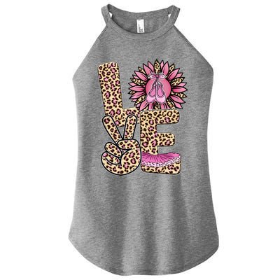 Love Leopard Sunflower Baby Girls Shoes Graphic Plus Size Women's Perfect Tri Rocker Tank