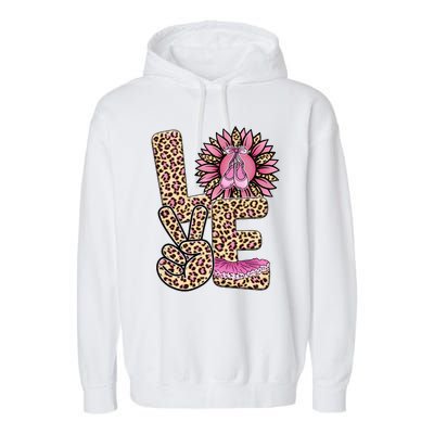 Love Leopard Sunflower Baby Girls Shoes Graphic Plus Size Garment-Dyed Fleece Hoodie