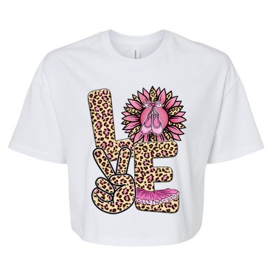 Love Leopard Sunflower Baby Girls Shoes Graphic Plus Size Bella+Canvas Jersey Crop Tee