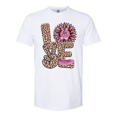 Love Leopard Sunflower Baby Girls Shoes Graphic Plus Size Softstyle CVC T-Shirt