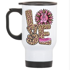 Love Leopard Sunflower Baby Girls Shoes Graphic Plus Size Stainless Steel Travel Mug