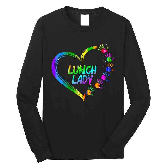 Lunch Lady School Cafeteria Life Funny Cute Valentines Day Long Sleeve Shirt