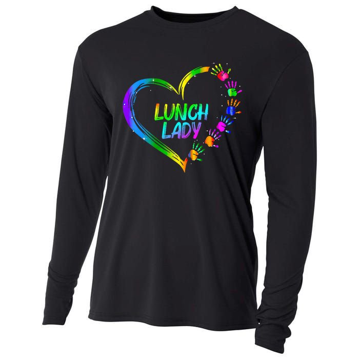 Lunch Lady School Cafeteria Life Funny Cute Valentines Day Cooling Performance Long Sleeve Crew