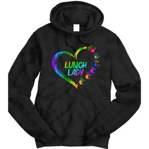 Lunch Lady School Cafeteria Life Funny Cute Valentines Day Tie Dye Hoodie