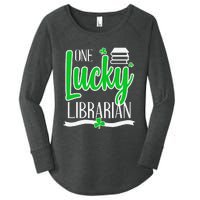 Lucky Librarian St Patricks Day Library Science Major Gift Women's Perfect Tri Tunic Long Sleeve Shirt