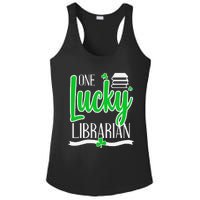 Lucky Librarian St Patricks Day Library Science Major Gift Ladies PosiCharge Competitor Racerback Tank