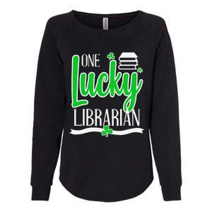 Lucky Librarian St Patricks Day Library Science Major Gift Womens California Wash Sweatshirt