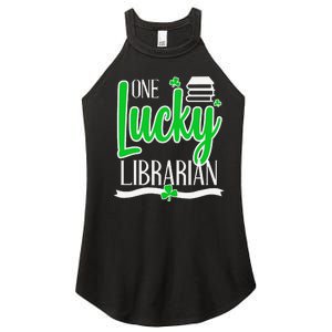 Lucky Librarian St Patricks Day Library Science Major Gift Women's Perfect Tri Rocker Tank