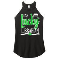 Lucky Librarian St Patricks Day Library Science Major Gift Women's Perfect Tri Rocker Tank