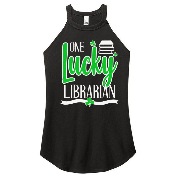 Lucky Librarian St Patricks Day Library Science Major Gift Women's Perfect Tri Rocker Tank