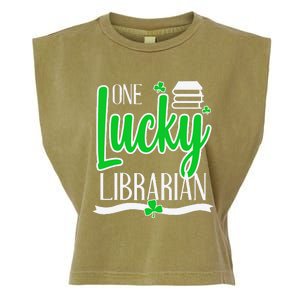 Lucky Librarian St Patricks Day Library Science Major Gift Garment-Dyed Women's Muscle Tee