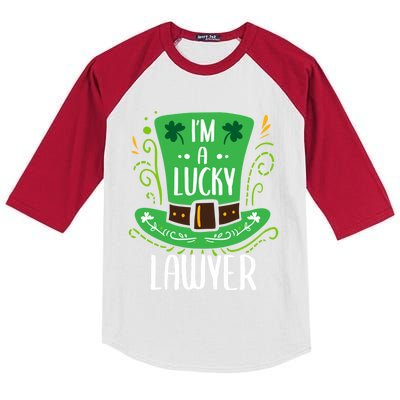 Lucky Lawyer St Patrick's Day Lawyers Gift Kids Colorblock Raglan Jersey