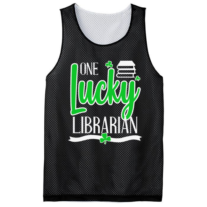 Lucky Librarian St Patricks Day Library Science Major Gift Mesh Reversible Basketball Jersey Tank