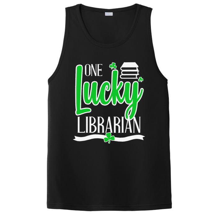 Lucky Librarian St Patricks Day Library Science Major Gift PosiCharge Competitor Tank