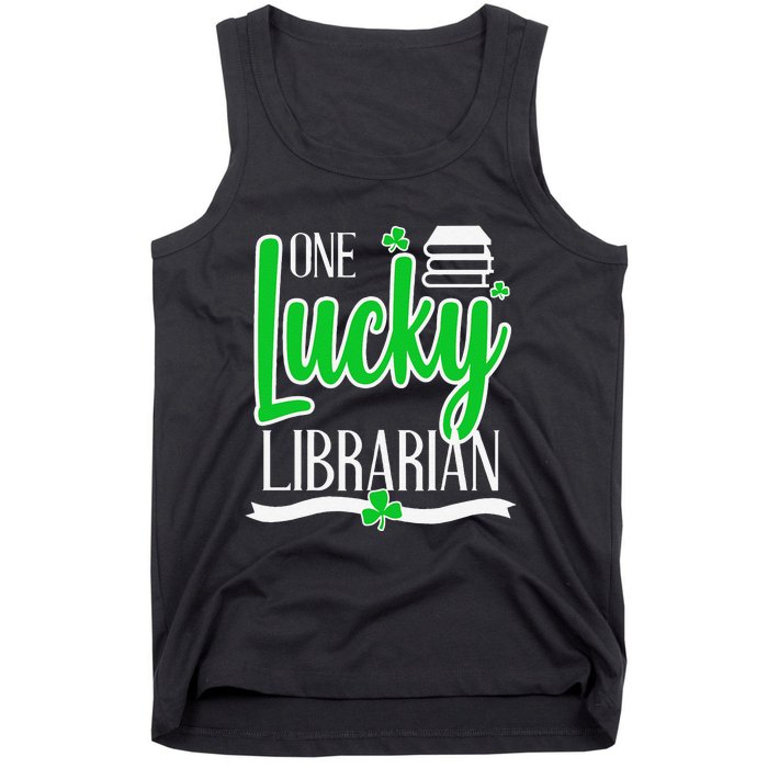 Lucky Librarian St Patricks Day Library Science Major Gift Tank Top