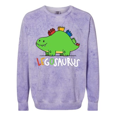 Legosaurus Legos Saurus Colorblast Crewneck Sweatshirt