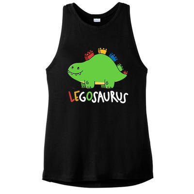 Legosaurus Legos Saurus Ladies PosiCharge Tri-Blend Wicking Tank