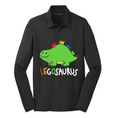 Legosaurus Legos Saurus Silk Touch Performance Long Sleeve Polo