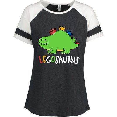 Legosaurus Legos Saurus Enza Ladies Jersey Colorblock Tee