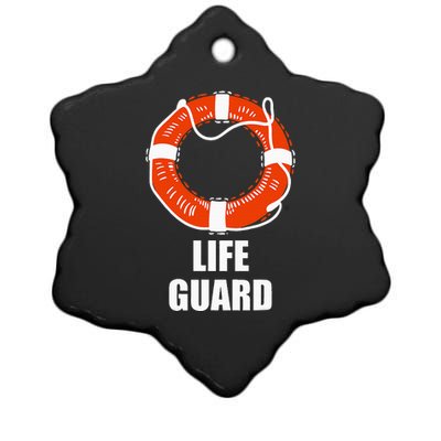 Lifebuoy Lifeguard Swimming Float Ceramic Star Ornament