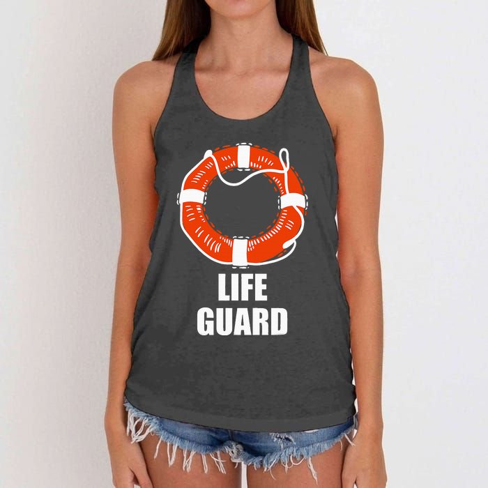 Lifebuoy Lifeguard Swimming Float Women's Knotted Racerback Tank