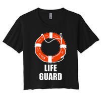 Lifebuoy Lifeguard Swimming Float Women's Crop Top Tee