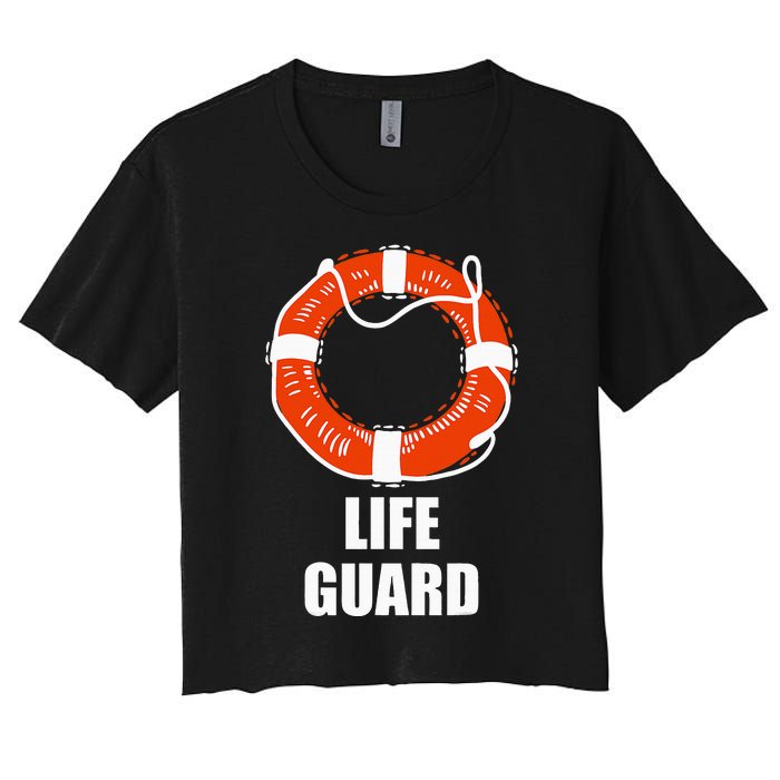 Lifebuoy Lifeguard Swimming Float Women's Crop Top Tee