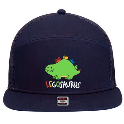 Legosaurus Legos Saurus 7 Panel Mesh Trucker Snapback Hat