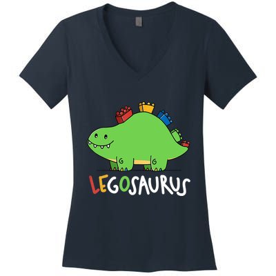 Legosaurus Legos Saurus Women's V-Neck T-Shirt