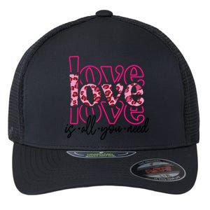 Love Leopard Skin Graphic Cute Gift Flexfit Unipanel Trucker Cap