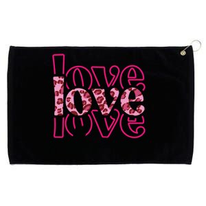 Love Leopard Skin Graphic Cute Gift Grommeted Golf Towel