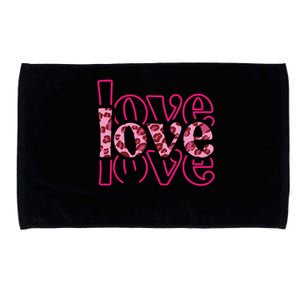 Love Leopard Skin Graphic Cute Gift Microfiber Hand Towel