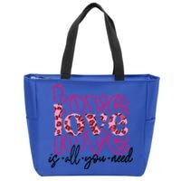 Love Leopard Skin Graphic Cute Gift Zip Tote Bag