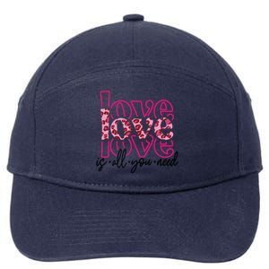 Love Leopard Skin Graphic Cute Gift 7-Panel Snapback Hat