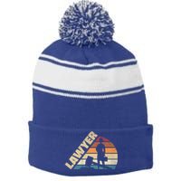 Lawyer Law Student Gift Stripe Pom Pom Beanie