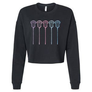 Lacrosse Lacrosse Sticks Woman Cropped Pullover Crew