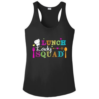 Lunch Lady Squad Cafeteria Worker Teacher Appreciation Ladies PosiCharge Competitor Racerback Tank