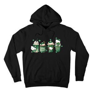 Lucky Latte St Patrick's Day Shamrock Kitty Lucky Latte Tall Hoodie