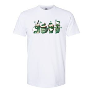 Lucky Latte St Patrick's Day Shamrock Kitty Lucky Latte Softstyle CVC T-Shirt